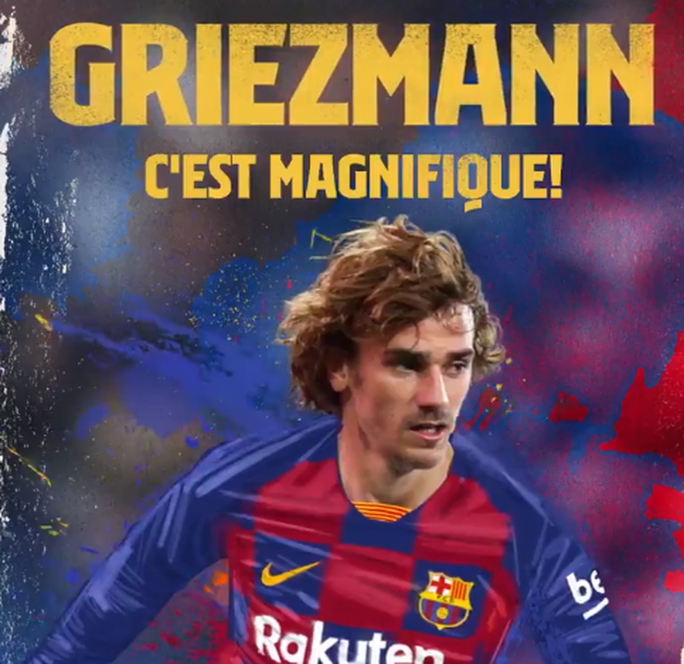 Barcelona anuncia a contratação de Griezmann — Foto: Reprodução/Twitter