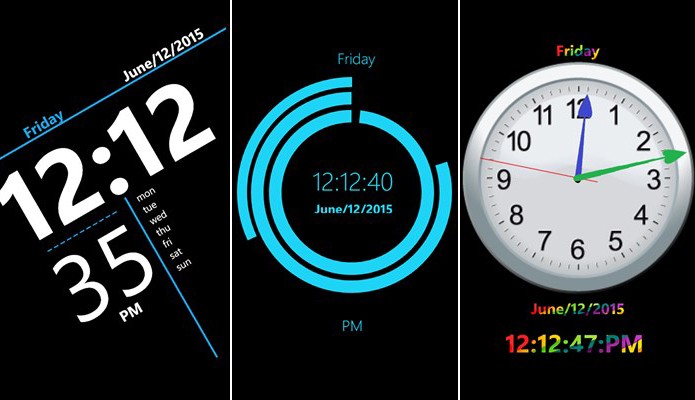 Simple Clock+ é um ótimo aplicativo que funciona como tela de descanso do celular (Foto: Divulgação/Windows Store)