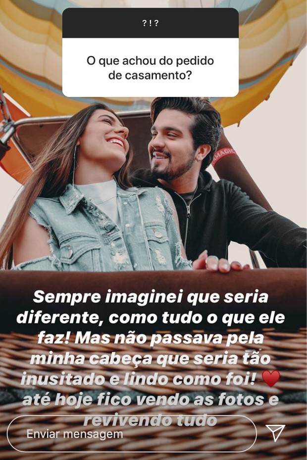 Jade Magalhães relembra pedido de casamento (Foto: Reprodução/Instagram)