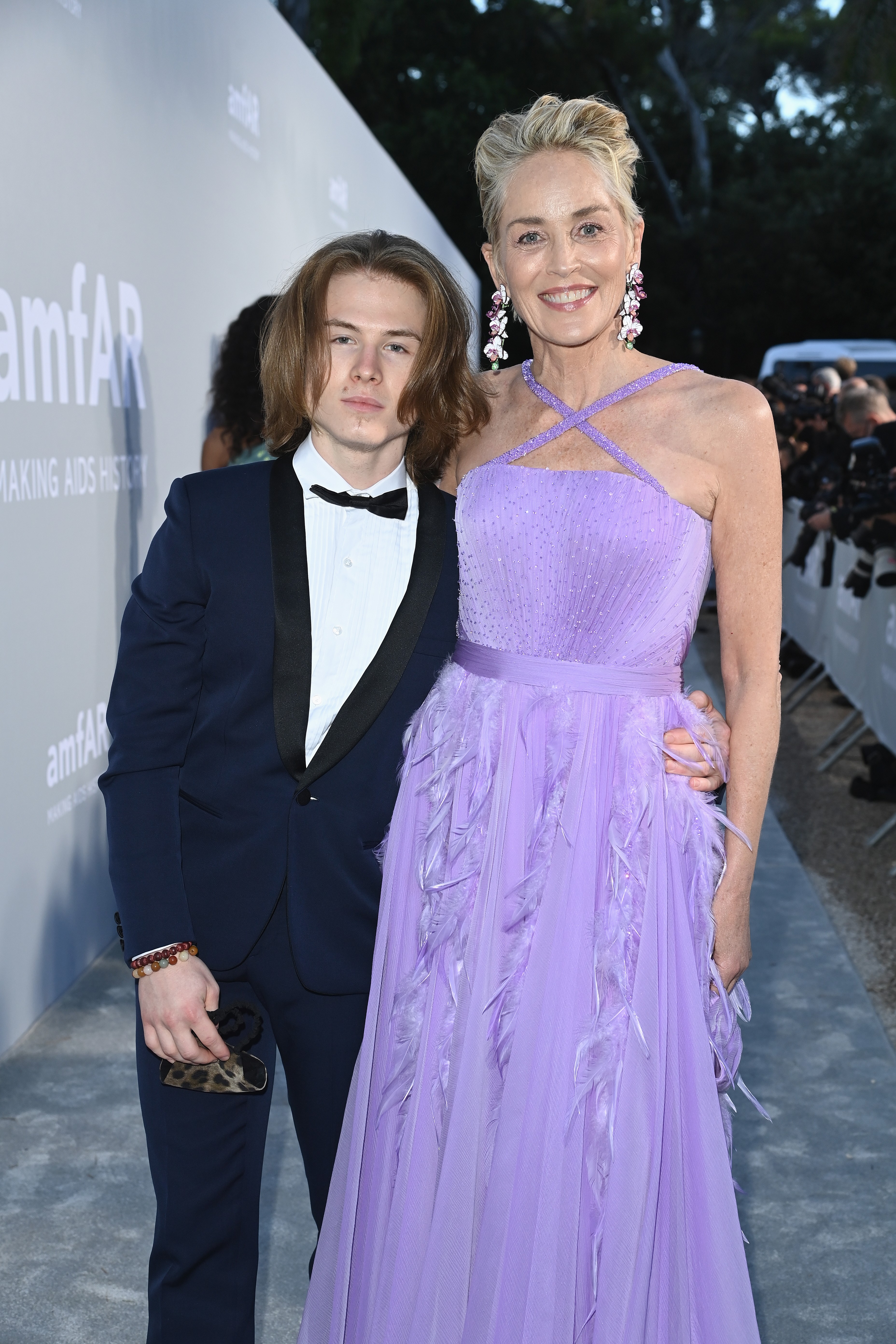 Sharon Stone e filho (Foto: Getty Images)