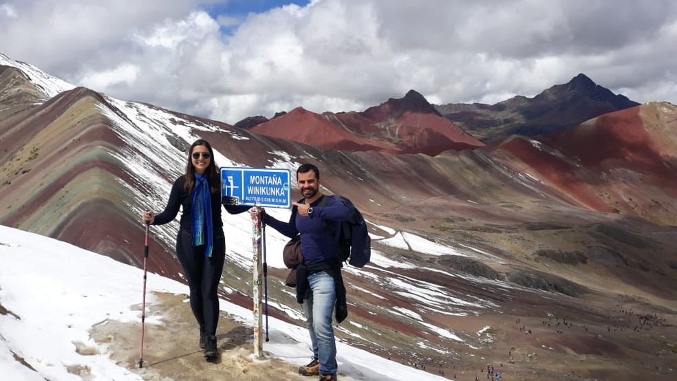 Marjorie e Hecto no Peru — Foto: Cedida