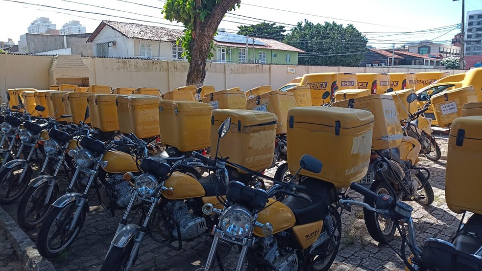 Motocicletas vão ser leiloadas pelos Correios — Foto: Divulgação