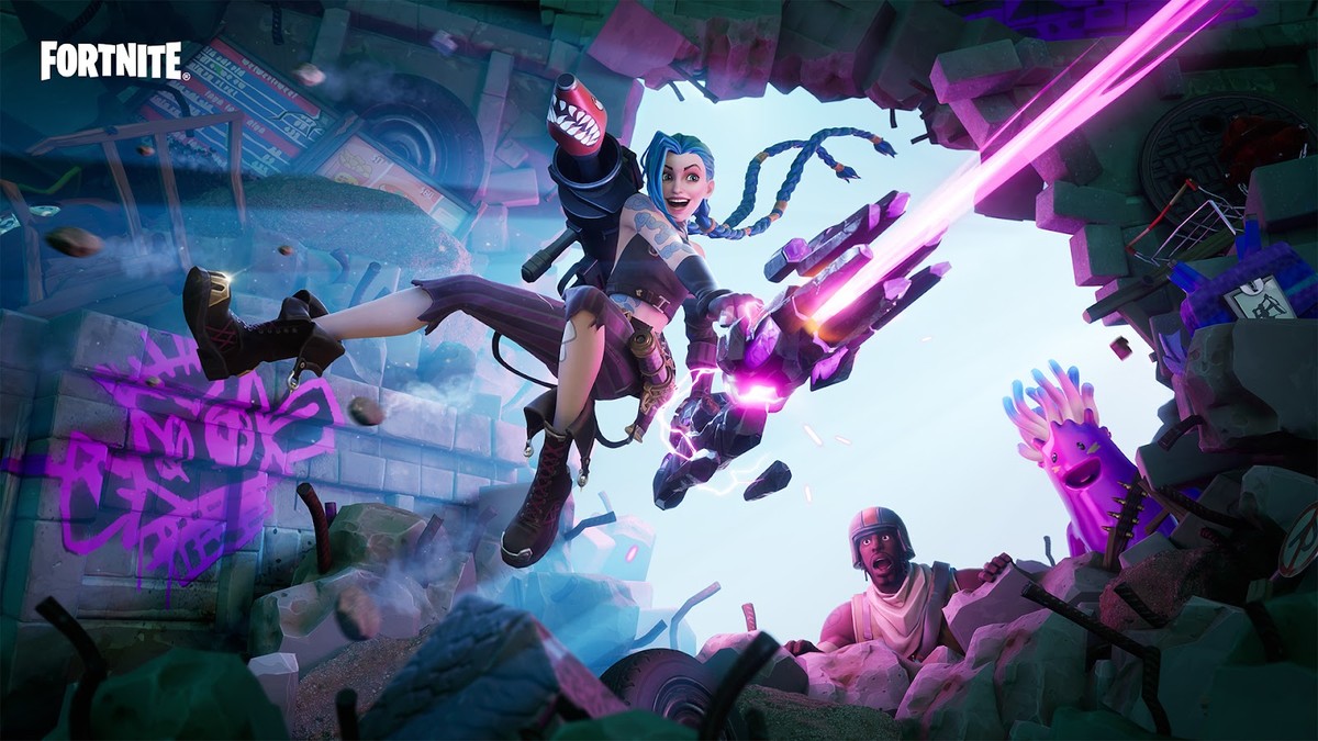 Fortnite terá Jinx, campeã de LOL, para celebrar nova série Arcane
