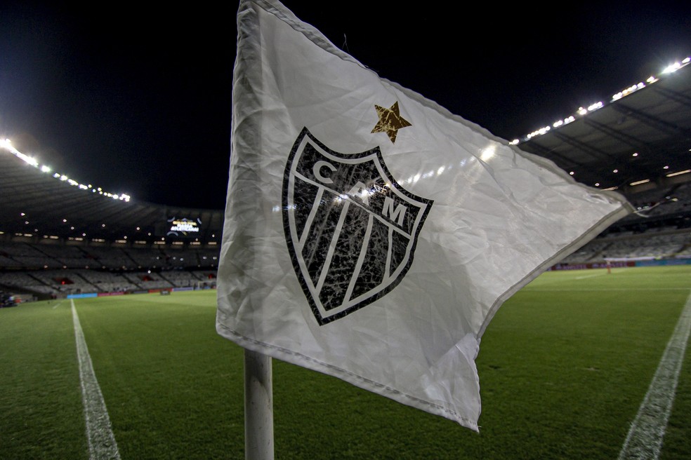 Bandeira do Atlético-MG no Mineirão, contra o River Plate — Foto: Conmebol