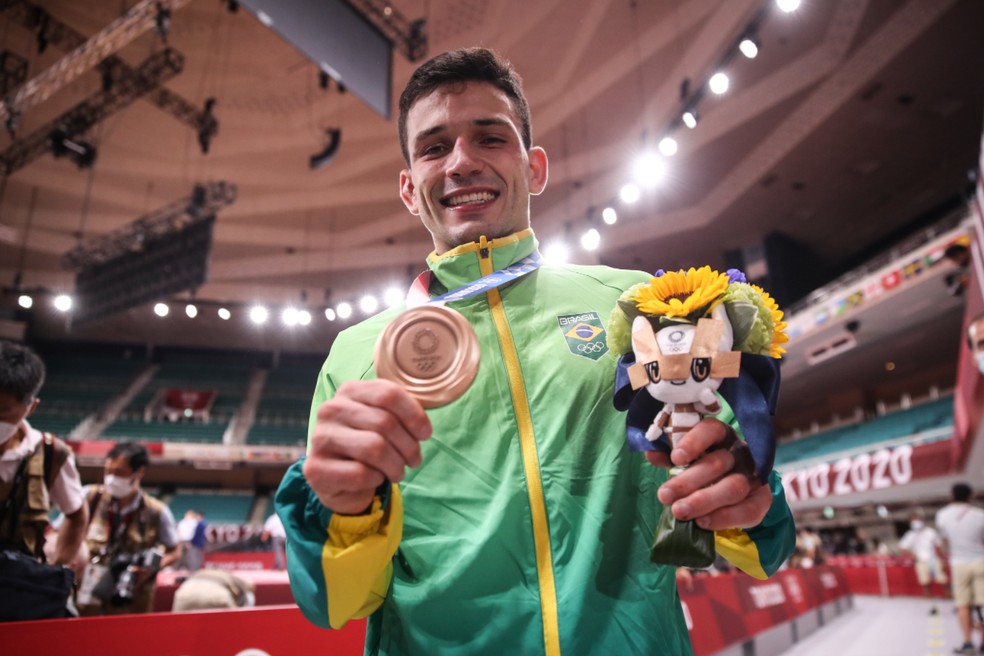 Daniel Cargnin conquistou primeiro bronze do Brasil nas Olimpíadas de 2020 — Foto: Gaspar Nóbrega/COB