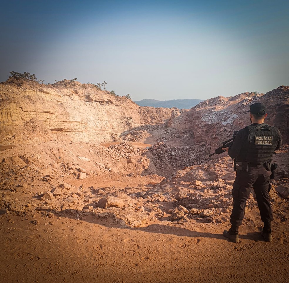 Pai e filho são alvos de operação da PF por exploração ilegal de garimpo em Mato Grosso — Foto: Polícia Federal de Mato Grosso