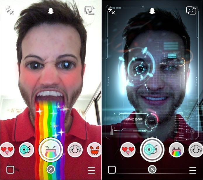 Snapchat voltou a ser destaque com filtros Lens (Foto: Reprodução/Helito Bijora)