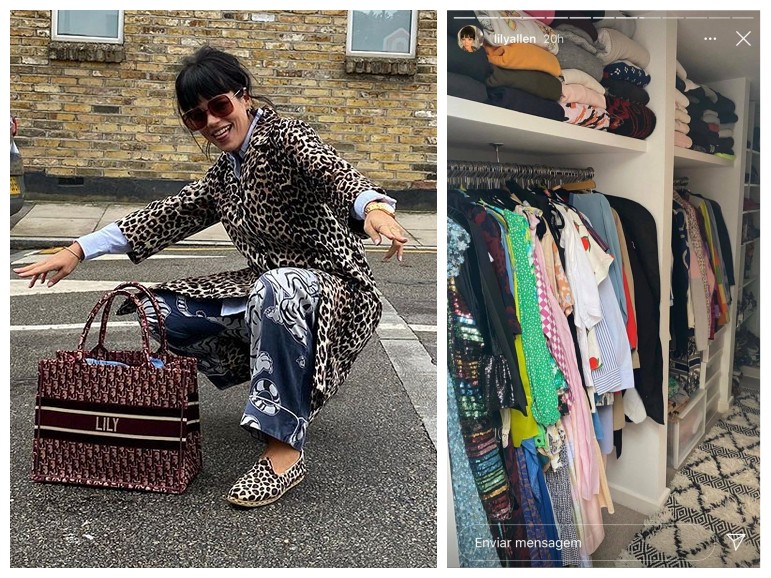 A cantora Lily Allen compartilhou fotos de seu closet nas redes sociais (Foto: Instagram)