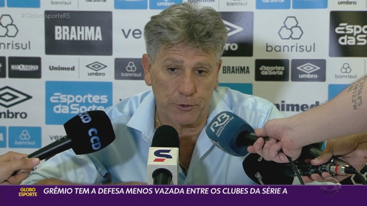 Grêmio tem a defesa menos vazada entre os clubes da Série A