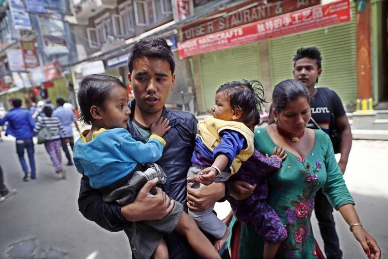 Novo terremoto no Nepal (Foto: Agência EFE)