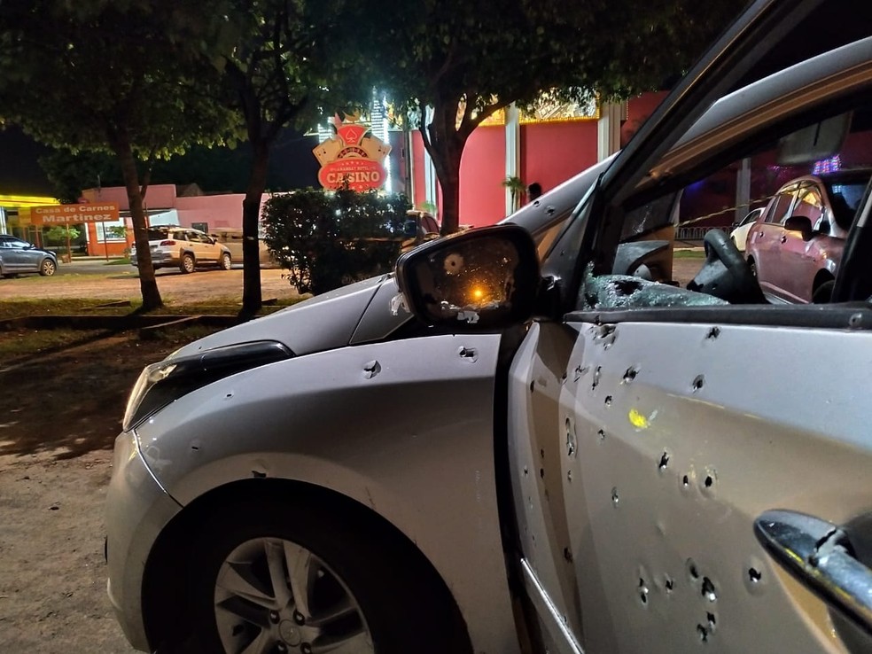 Caso é morto com 100 tiros de fuzil na fronteira do Brasil com o Paraguai,  em Ponta Porã (MS). — Foto: Polícia Civil/Divulgação