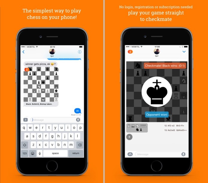 Para os fãs de xadrez, ChessME! é a opção mais completa para o iMessage (Reprodução/ App Store)