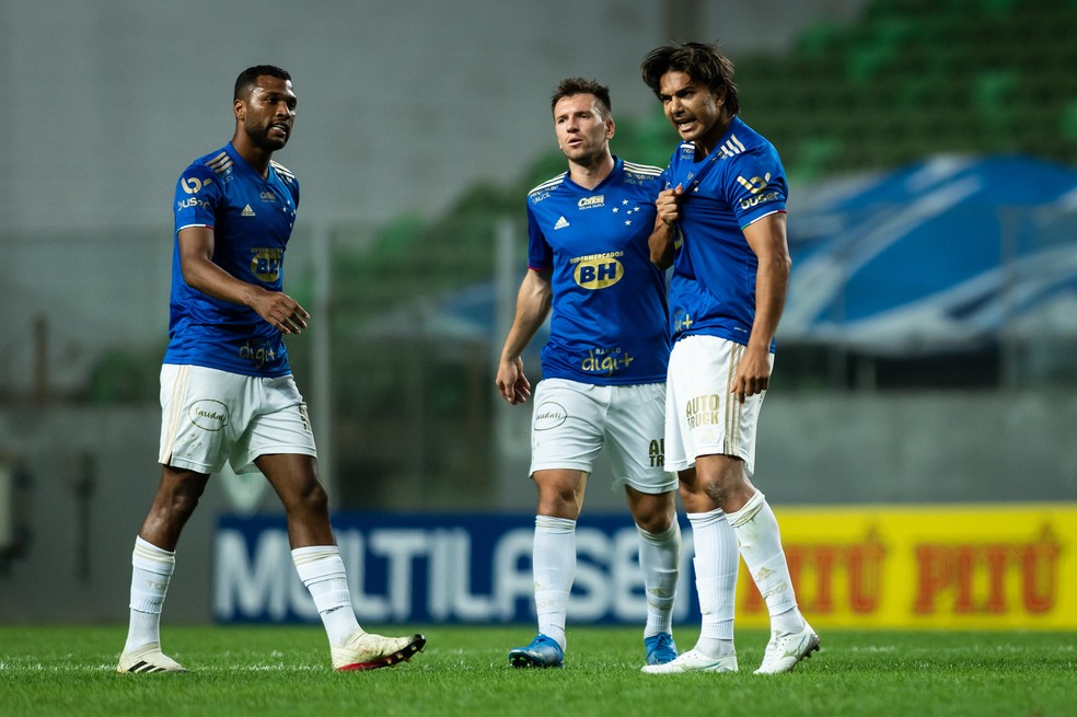 Moreno comemora gol pelo Cruzeiro — Foto:  Bruno Haddad/Cruzeiro