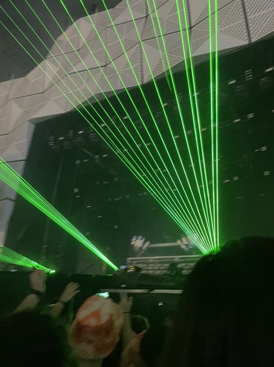 Efeito de laser no show de Alok no Rock in Rio
