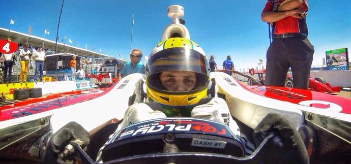 Luiz Razia na estreia na Indy Lights na temporada 2014 (Foto: Divulgação)