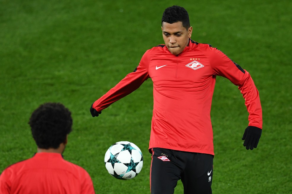 Pedro Rocha não vem recebendo oportunidades no Spartak Moscou — Foto: AFP