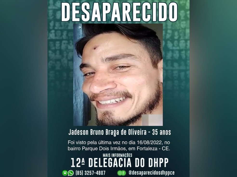 Policial estava desaparecido desde o dia 16 de agosto. — Foto: Reprodução