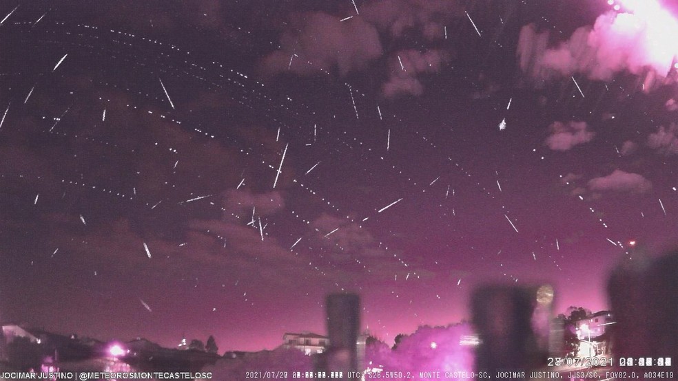 Estação de monitoramento registrou recorde de registros de meteoros em SC — Foto: Jocimar Justino/Reprodução