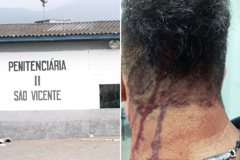 Funcionário de penitenciária é agredido por criminosos ao tentar conter fuga no litoral de São Paulo — Foto: Arquivo/A Tribuna Jornal e Reprodução