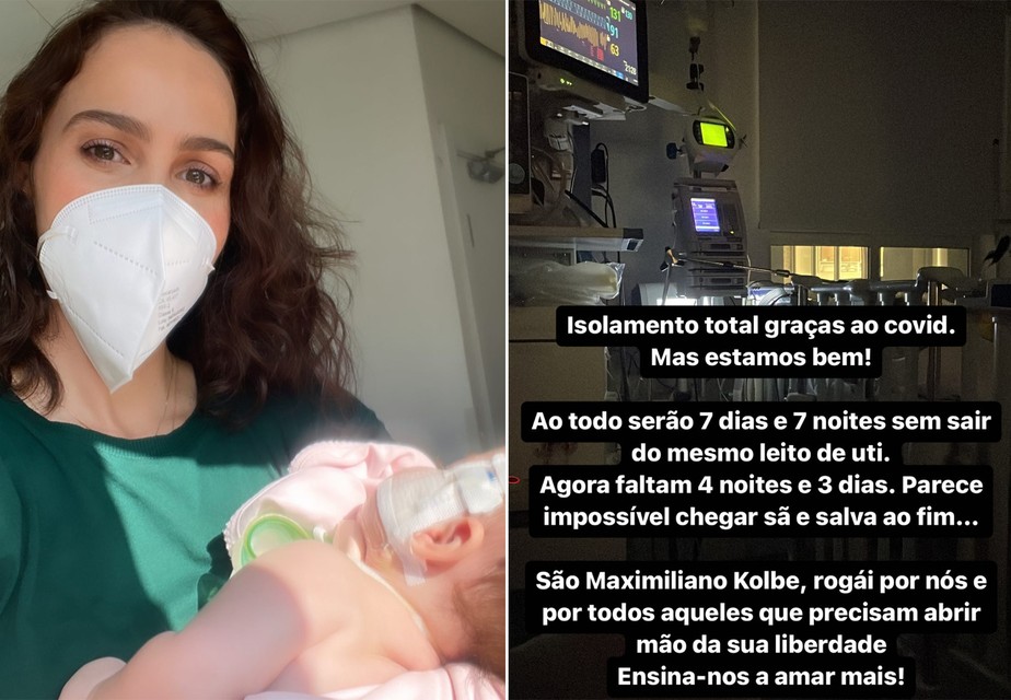 Letícia Cazarré lamenta combo de Covid e internação da filha caçula, Maria Guilhermina