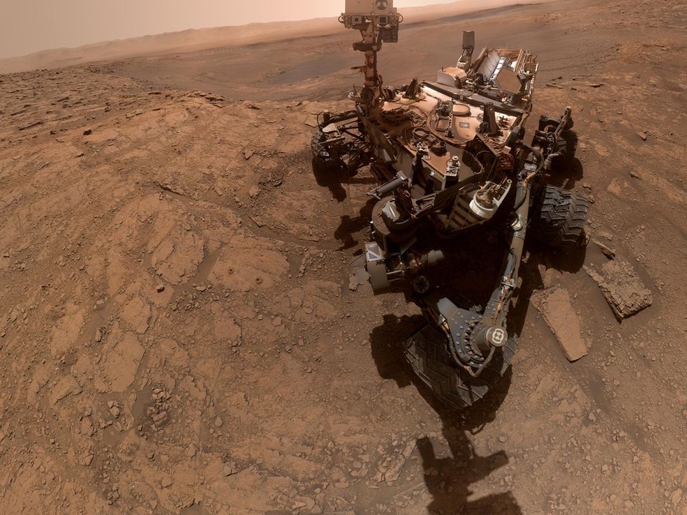 Robô Curiosity faz selfie em Marte — Foto: NASA/JPL-Caltech/MSSS