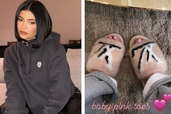 Kylie Jenner causou polêmica ao postar foto de chinelo de pele de vison (Foto: Instagram)