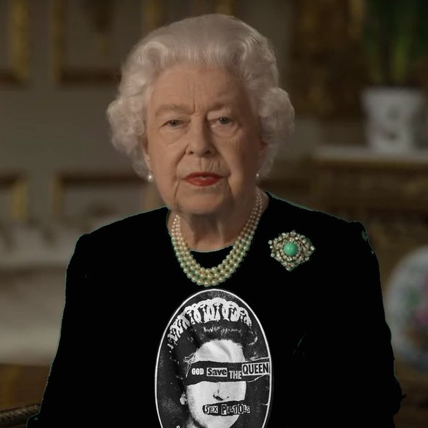 Look de pronunciamento da rainha Elizabeth gera memes (Foto: Reprodução/Twitter)