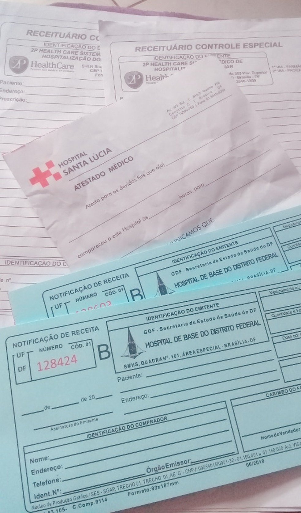 Receitas desviadas de unidade de saúde do DF por esquema criminoso — Foto: PCDF/Divulgação
