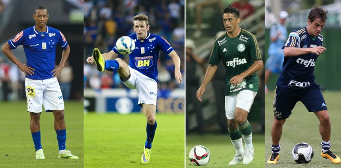 Fabrício e Fabiano deixarão o Cruzeiro e irão para o Palmeiras, que cederá Robinho e Lucas (Foto: GloboEsporte.com)