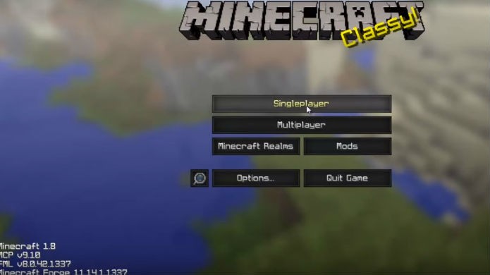Gerencie seus mods de Minecraft clicando em mods (Foto: Reprodução/YouTube)