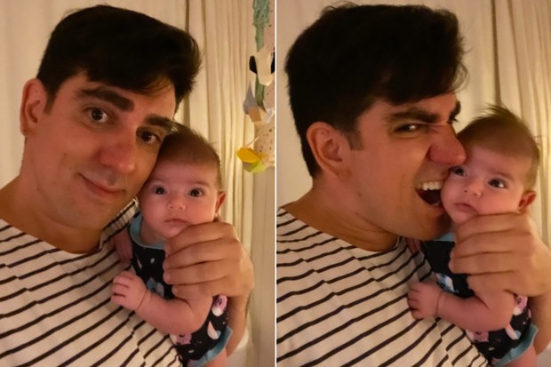 Marcelo Adnet faz selfie com a filha, Alice (Foto: Reprodução / Instagram)