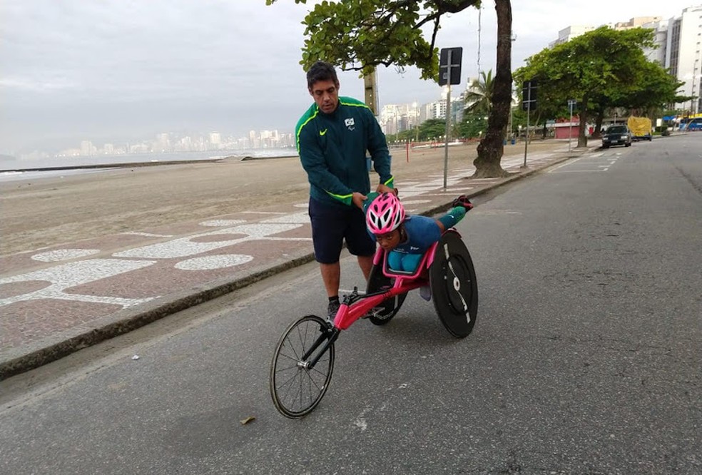 Eduardo Leonel tambÃ©m foi convocado pelo ComitÃª ParalÃ­mpico Brasileiro â Foto: DivulgaÃ§Ã£o / Prefeitura de Santos