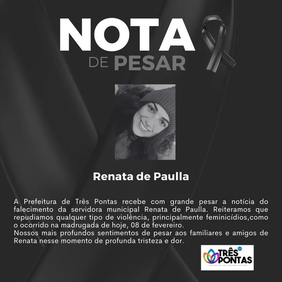 Funcionária pública é morta a facadas pelo marido após discussão em Três Pontas, MG — Foto: Prefeitura de Três Pontas