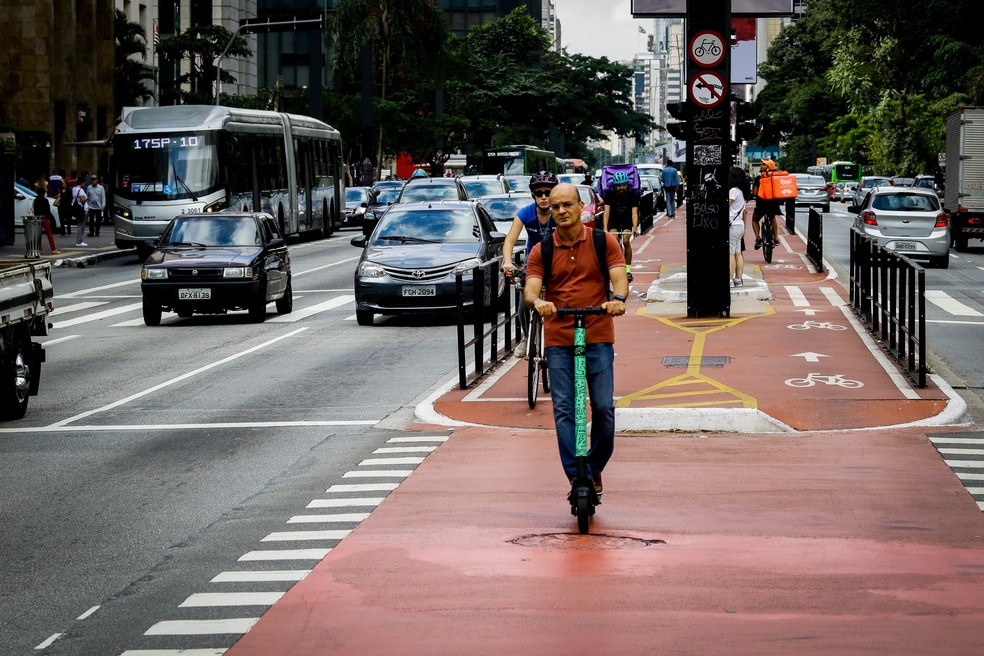 Prefeitura da cidade de SÃ£o Paulo regulamentarÃ¡ uso de patinetes elÃ©tricos na cidade em atÃ© 45 dias â€” Foto: Aloisio Mauricio/Foto Arena/EstadÃ£o ConteÃºdo