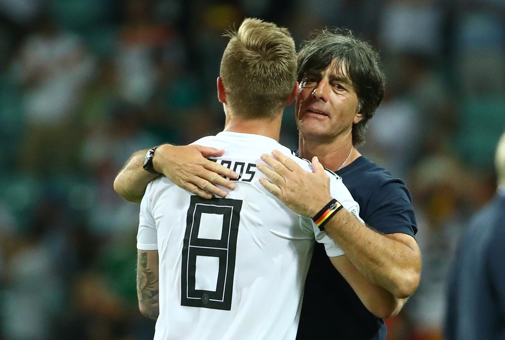 Joachim Löw e Toni Kroos são remanescentes do 7 a 1  (Foto: Reuters/Michael Dalder)