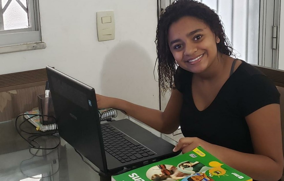 Khauanny Sousa dos Santos, 14 anos, aluna da Escola Firjan Sesi em Jacarepaguá, no Rio de Janeiro — Foto: Arquivo Pessoal