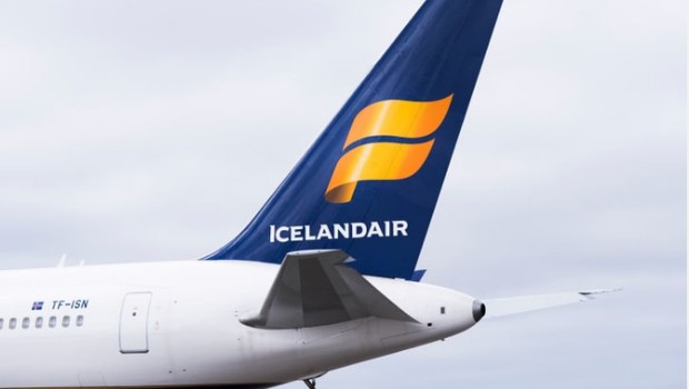 Avião da Icelandair, que trnasporta passageiros de Chicago a Reykjavik (Foto: Divulgação)