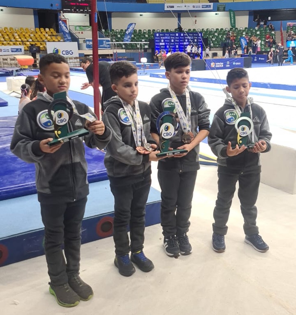Atletas que representaram Mato Grosso do Sul no campeonato Brasileiro de Ginástica Artística — Foto: Divulgação 