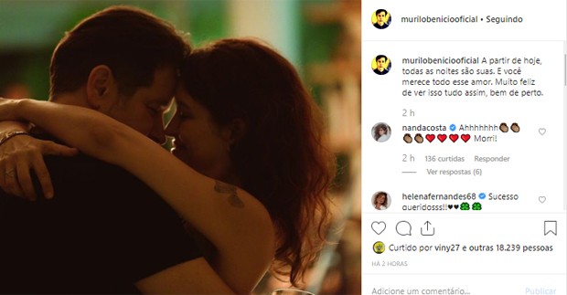 Murilo Benício e Manuela Dias (Foto: Reprodução/Instagram)