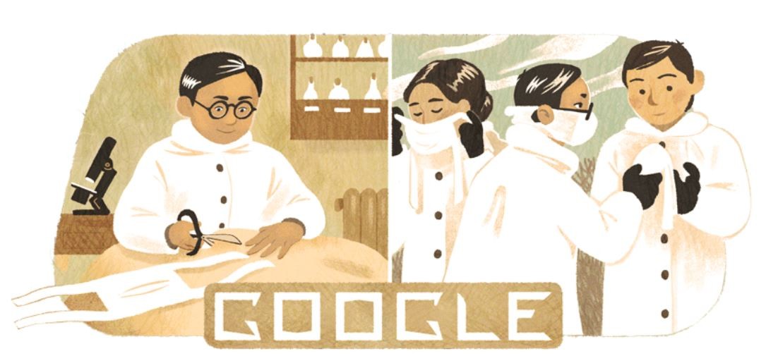 Doodle do Google homenageia o epidemiologista Dr. Wu Lien-teh (Foto: Reprodução/Google )