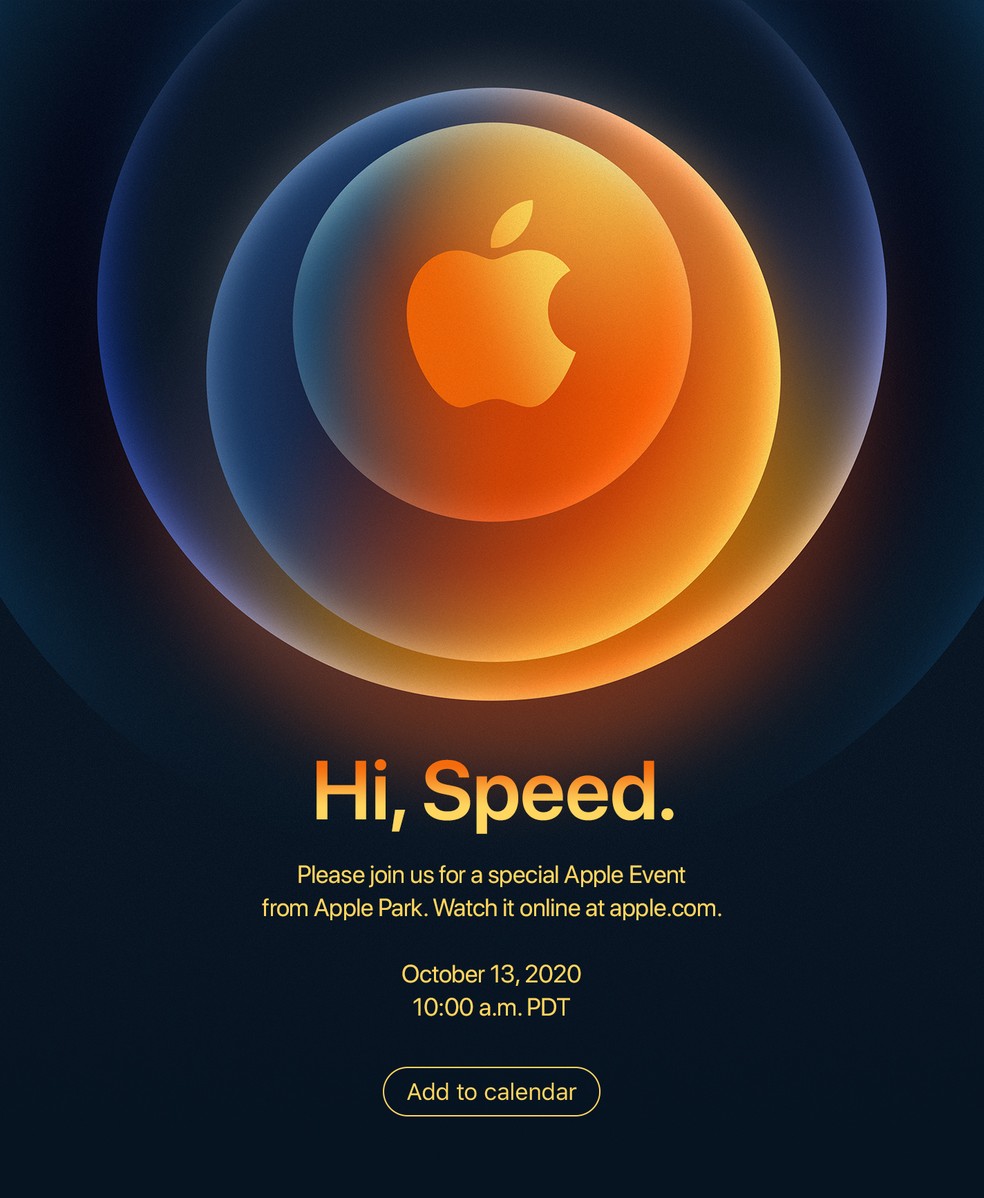 Convite enviado pela Apple a jornalistas — Foto: Reprodução/Apple