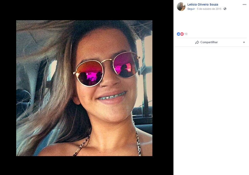 LetÃ­cia Oliveira Souza foi morta em San Ignacio de Velasco, na BolÃ­via (Foto: Facebook)