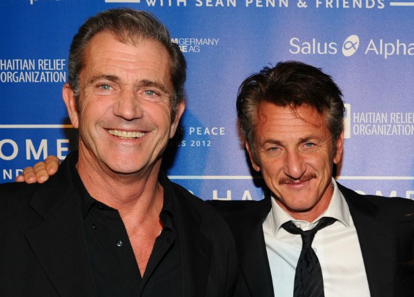 Os atores Mel Gibson e Sean Penn (Foto: Getty Images)