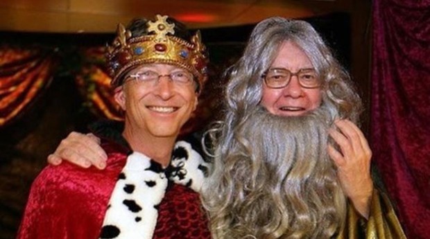 Bill Gates e Warren Buffett curtindo uma festa à fantasia juntos (Foto: Reprodução/Instagram Bill Gates)