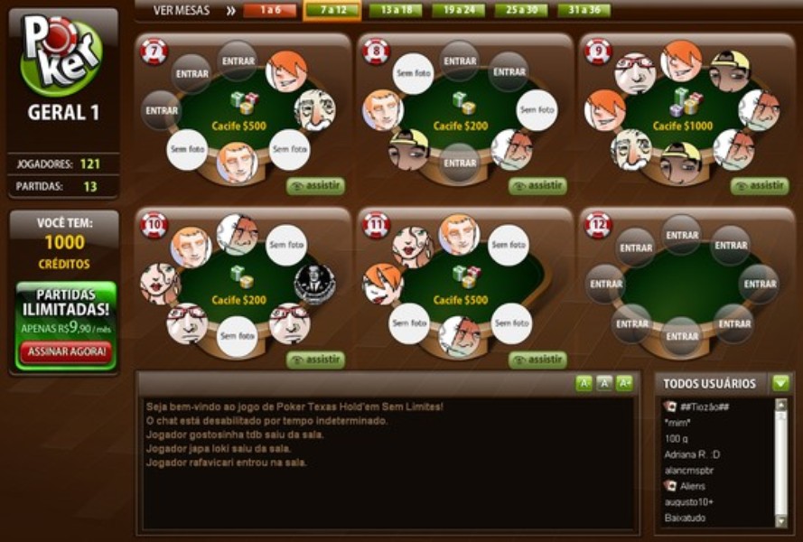 poker online grátis brincar