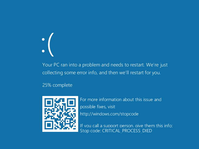 Tela azul do Windows 10 passa a contar com QR code para ajudar o usuário a encontrar soluções (Foto: Reprodução/Reddit)