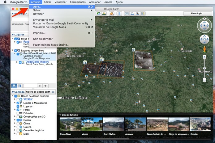 Abra o arquivo no Google Earth (Foto: Reprodução/Alessandro Junior)