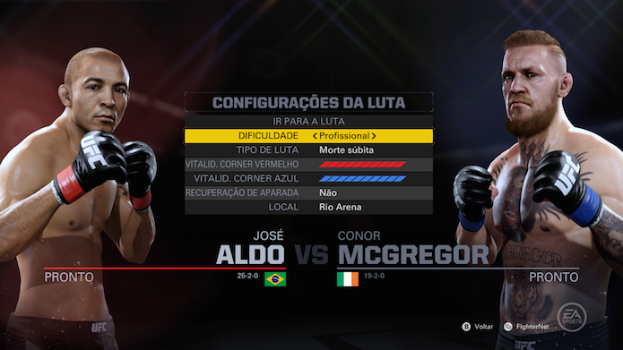 EA Sports UFC 2: modo Nocaute traz todas as categorias do UFC (Foto: Reprodução/Victor Teixeira)