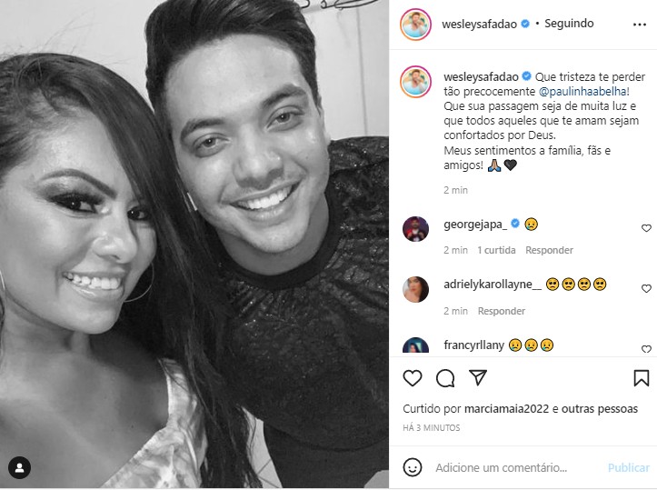 Wesley Safadão dá adeus a  Paulinha Abelha (Foto: Reprodução Instagram)