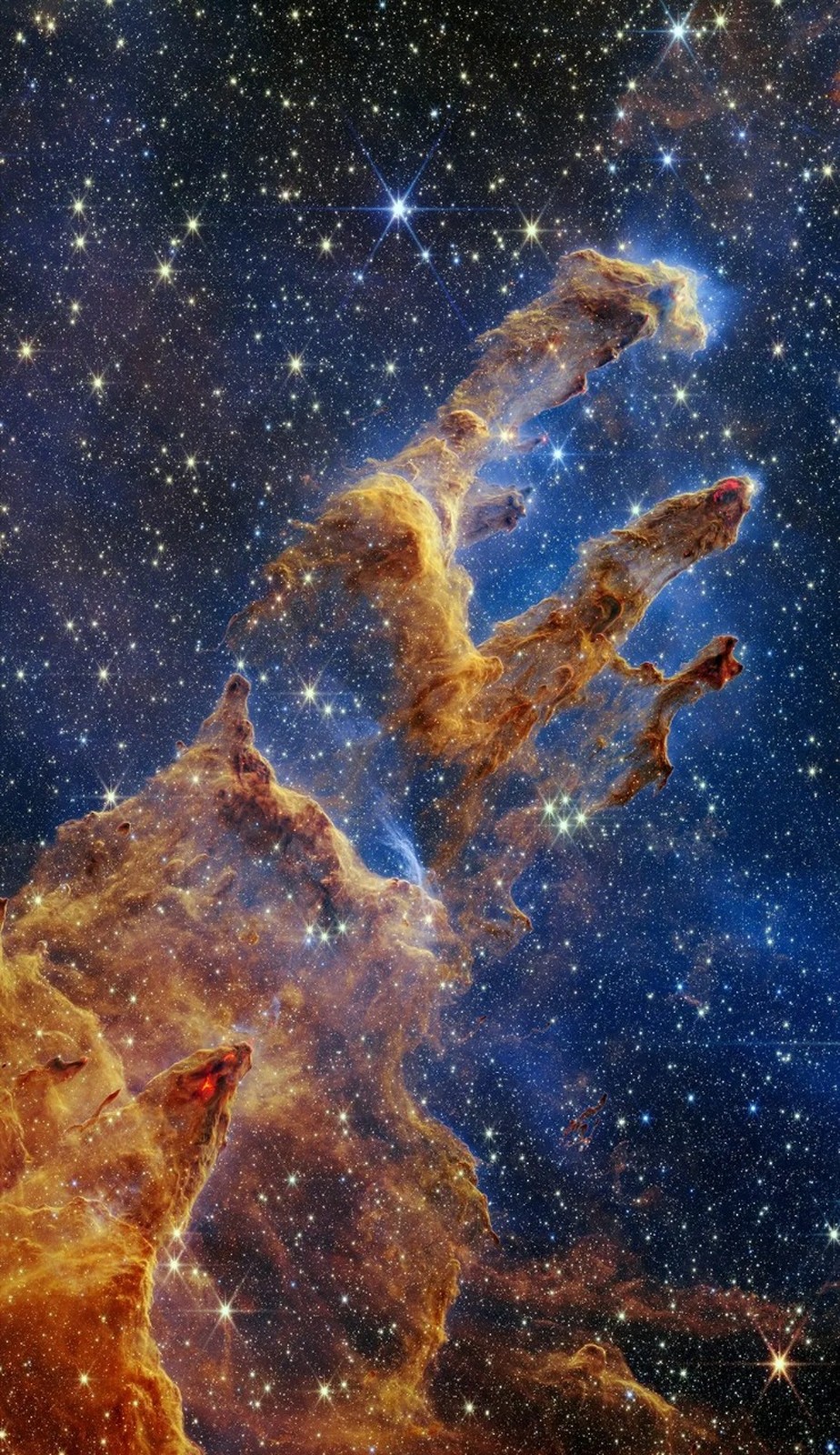 Pilares da Criação, registro do telescópio James Webb
